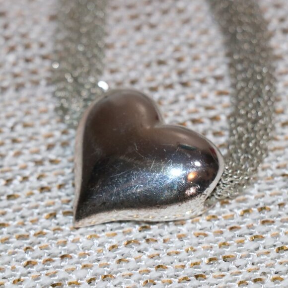 Vintage Heart Choker Multistrand Heart Necklace - Picture 9 of 9